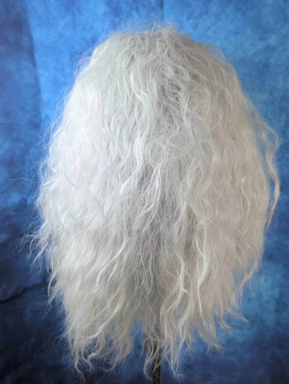 Witchy White Grey Synthetic Wig Mid-Length Adjustable Cap NIB